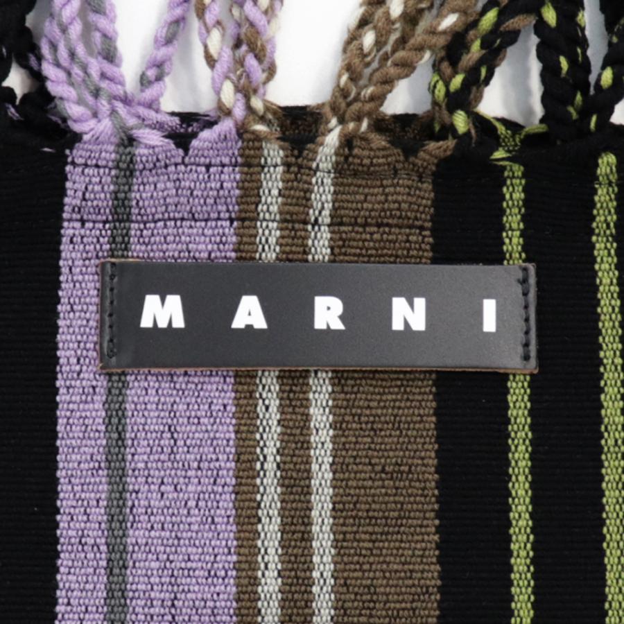 マルニフラワーカフェ ハンモックバッグ ストライプ パープル MARNI FLOWER CAFE トートバッグ マルニマーケット Marni Market｜brandparks｜04