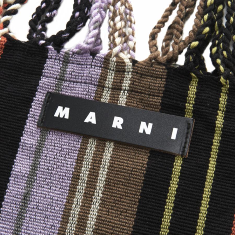 マルニフラワーカフェ ハンモックバッグ ストライプ パープル MARNI FLOWER CAFE トートバッグ マルニマーケット Marni Market｜brandparks｜09