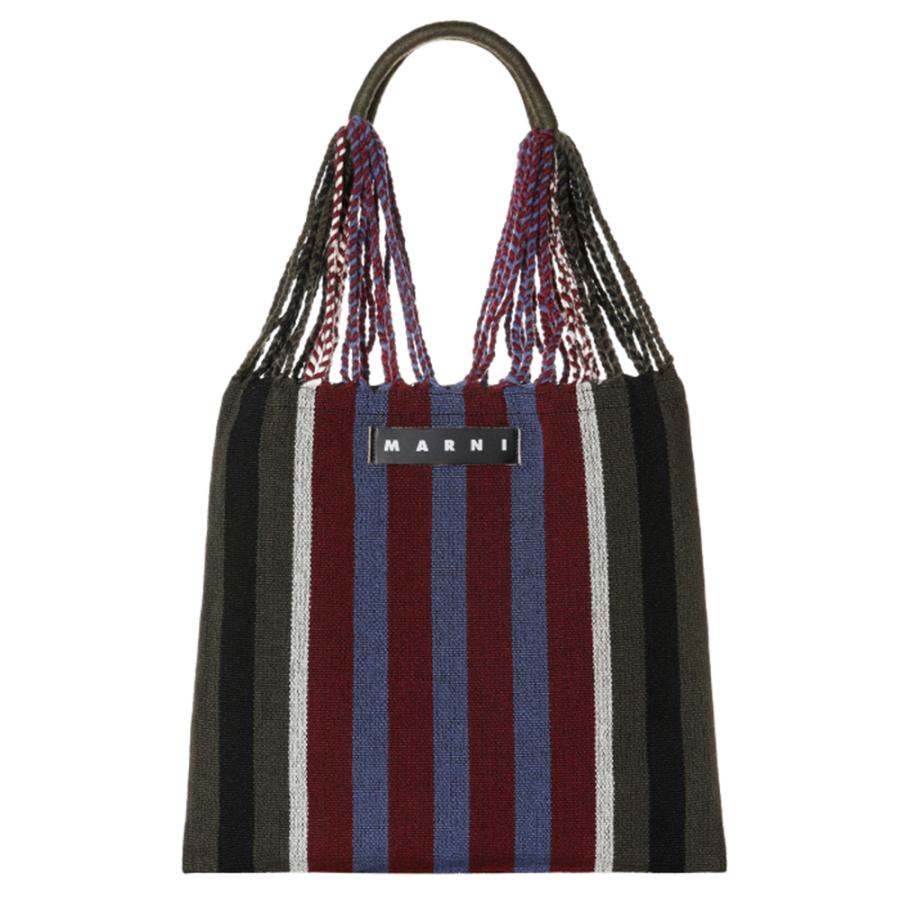 MARNI マルニフラワーカフェ ハンモックバッグ ストライプ モス MARNI マルニフラワーカフェ ハンモックバッグ ストライプ モス