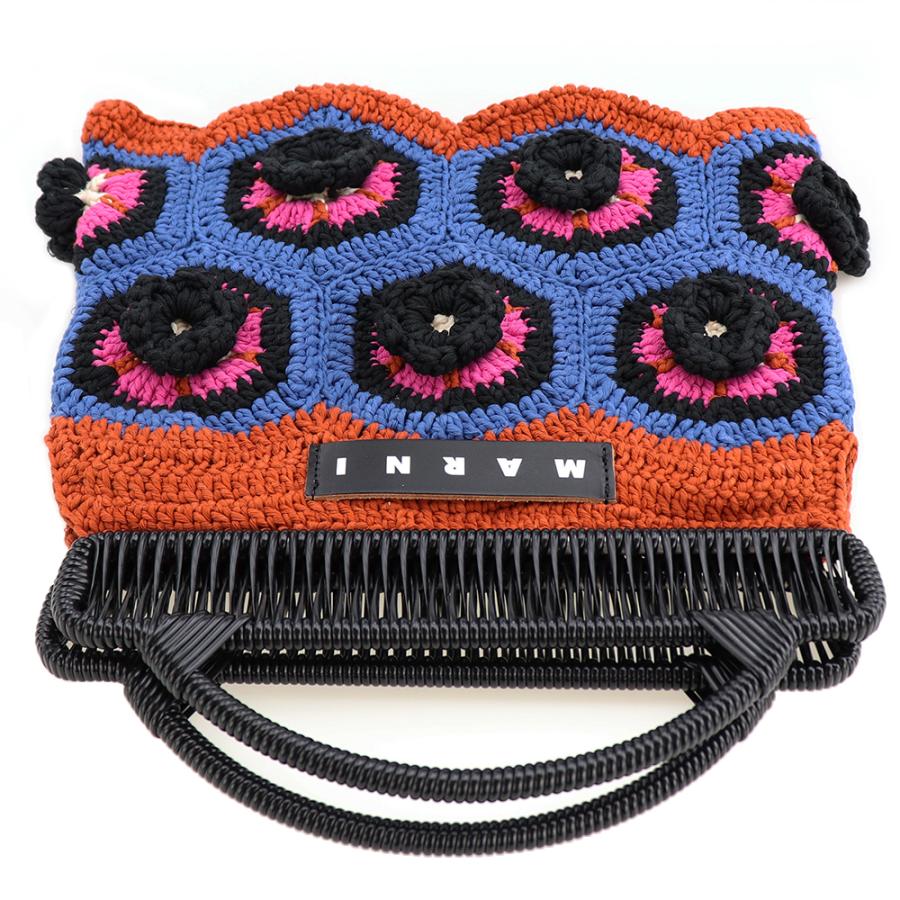 MARNI マルニ フラワーカフェ クロシェバッグ 花柄 ダーク MARNI マルニ フラワーカフェ クロシェバッグ 花柄 ダーク
