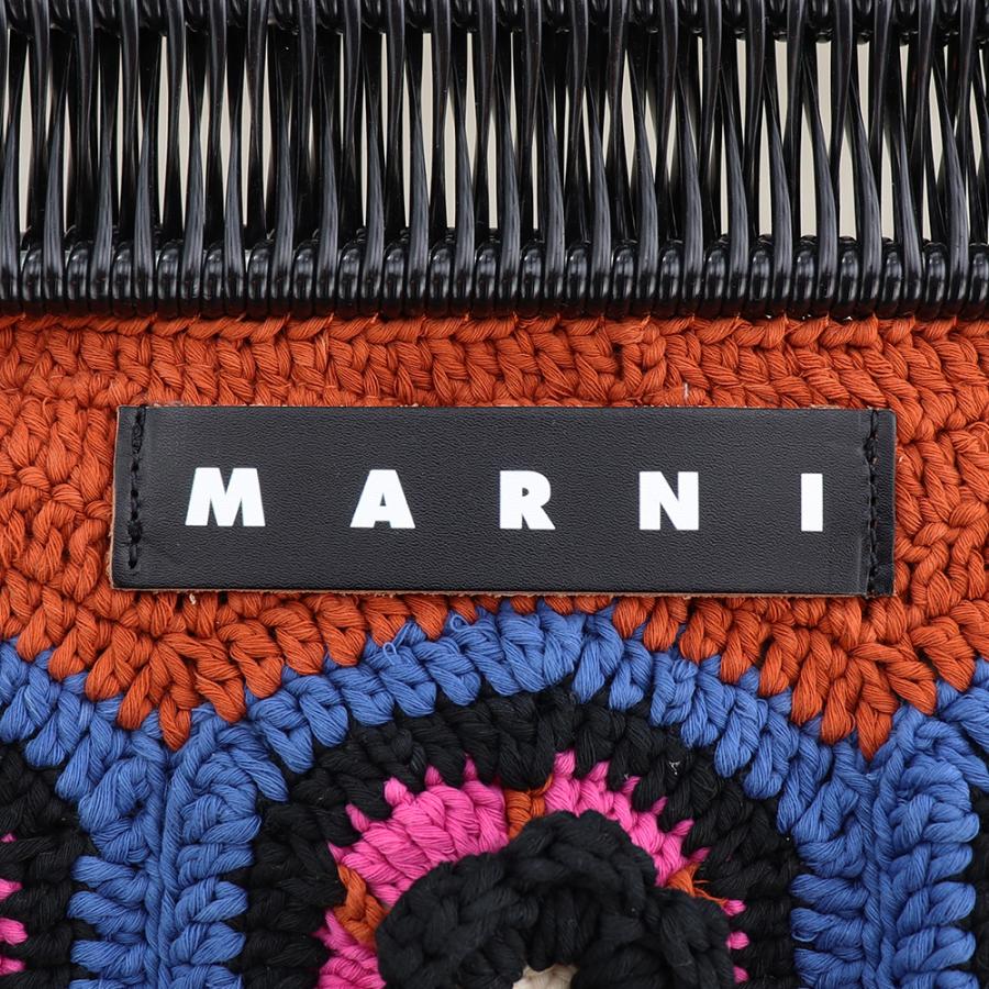 MARNI マルニ フラワーカフェ クロシェバッグ 花柄 ダーク MARNI マルニ フラワーカフェ クロシェバッグ 花柄 ダーク