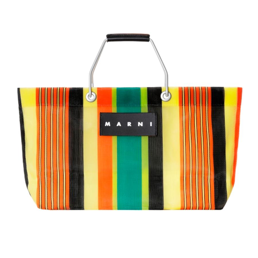 MARNI マルニフラワーカフェ トートバッグ ミニ ストライプ MARNI マルニフラワーカフェ トートバッグ ミニ ストライプ