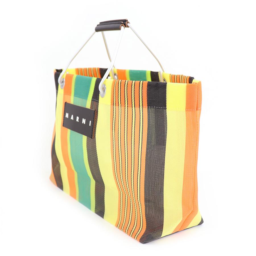 MARNI マルニフラワーカフェ トートバッグ ミニ ストライプ MARNI マルニフラワーカフェ トートバッグ ミニ ストライプ