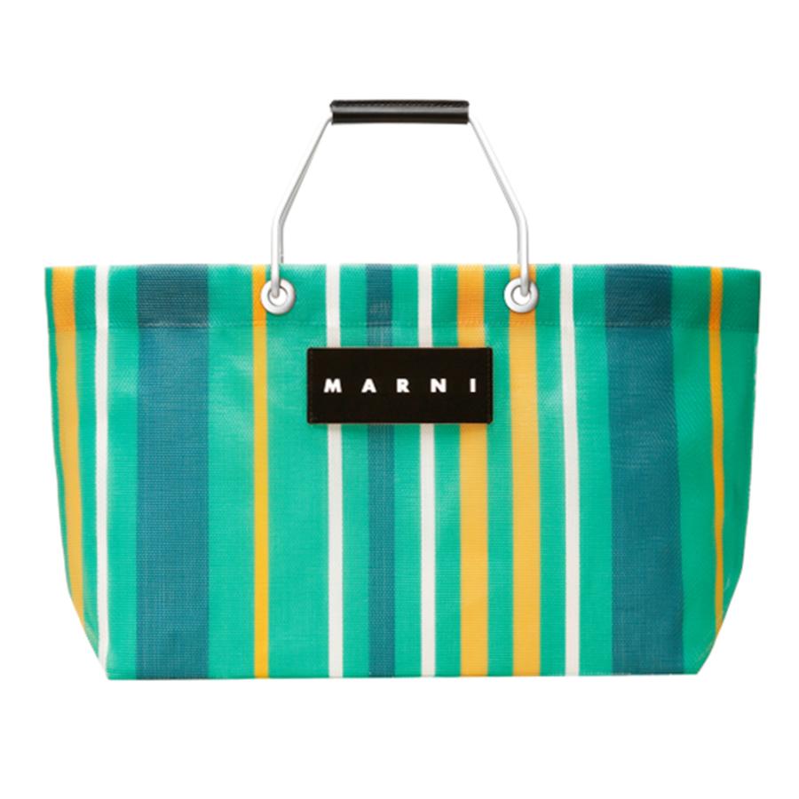 MARNI マルニフラワーカフェ トートバッグ ミニ ストライプ MARNI マルニフラワーカフェ トートバッグ ミニ ストライプ
