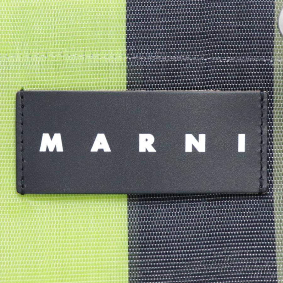 MARNI マルニフラワーカフェ トートバッグ ストライプ ミニサイズ 