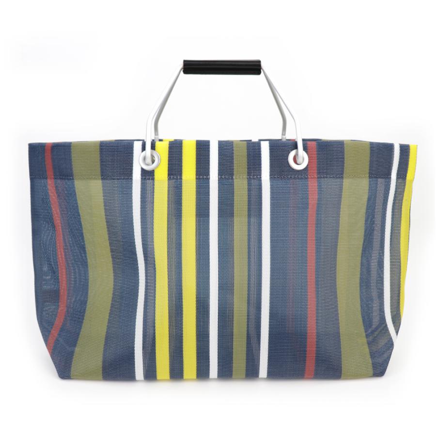 MARNI マルニフラワーカフェ トートバッグ ストライプ ミニサイズ 