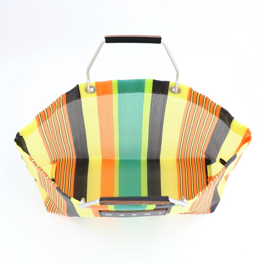 MARNI マルニフラワーカフェ トートバッグ ミニ ストライプ MARNI マルニフラワーカフェ トートバッグ ミニ ストライプ
