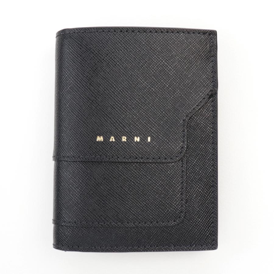 マルニ 財布 MARNI 二つ折り財布 ブラック コンパクト ミニ財布 マルニ 財布 MARNI 二つ折り財布 ブラック コンパクト ミニ財布