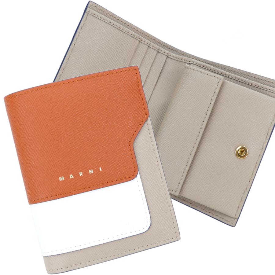 MARNI マルニ 財布 二つ折り財布 キャメル ベージュ コンパクト MARNI マルニ 財布 二つ折り財布 キャメル ベージュ コンパクト