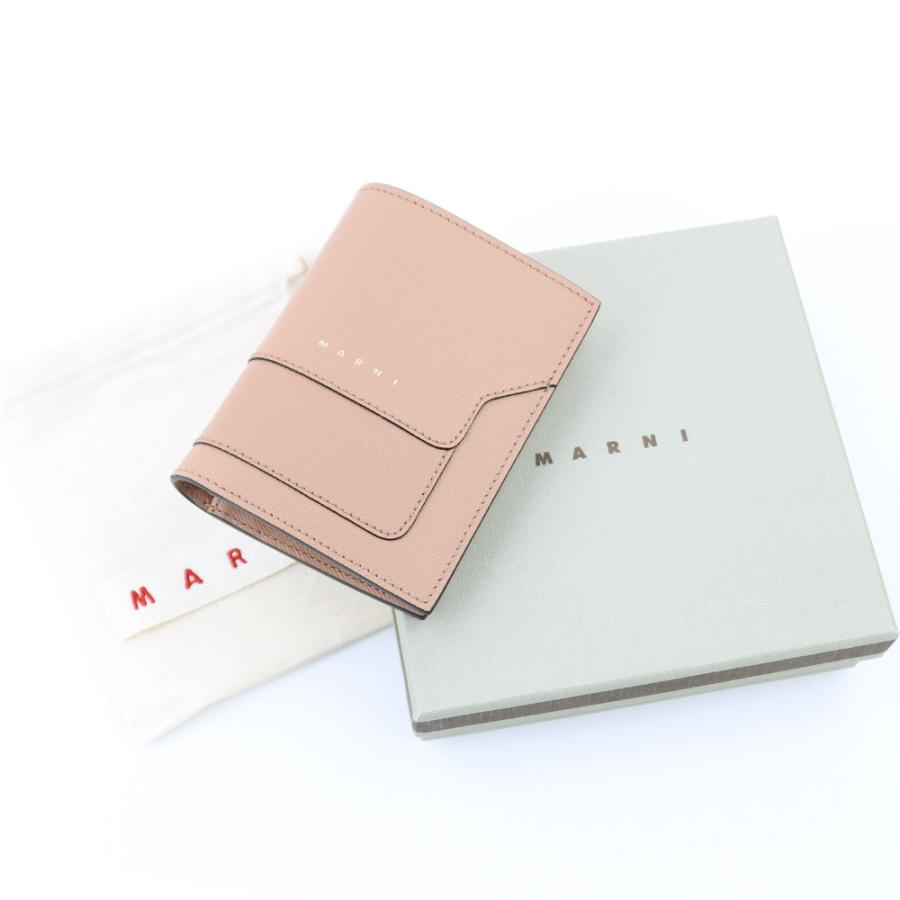 MARNI マルニ 財布 二つ折り財布 ブラウンシュガー ベージュ MARNI マルニ 財布 二つ折り財布 ブラウンシュガー ベージュ