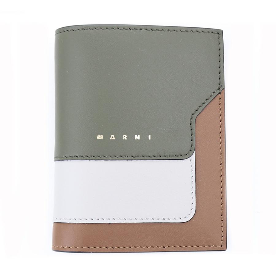 MARNI マルニ 財布 二つ折り財布 モスストーン グリーン MARNI マルニ 財布 二つ折り財布 モスストーン グリーン