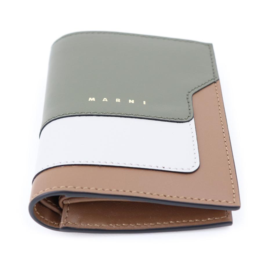 MARNI マルニ 財布 二つ折り財布 モスストーン グリーン MARNI マルニ 財布 二つ折り財布 モスストーン グリーン