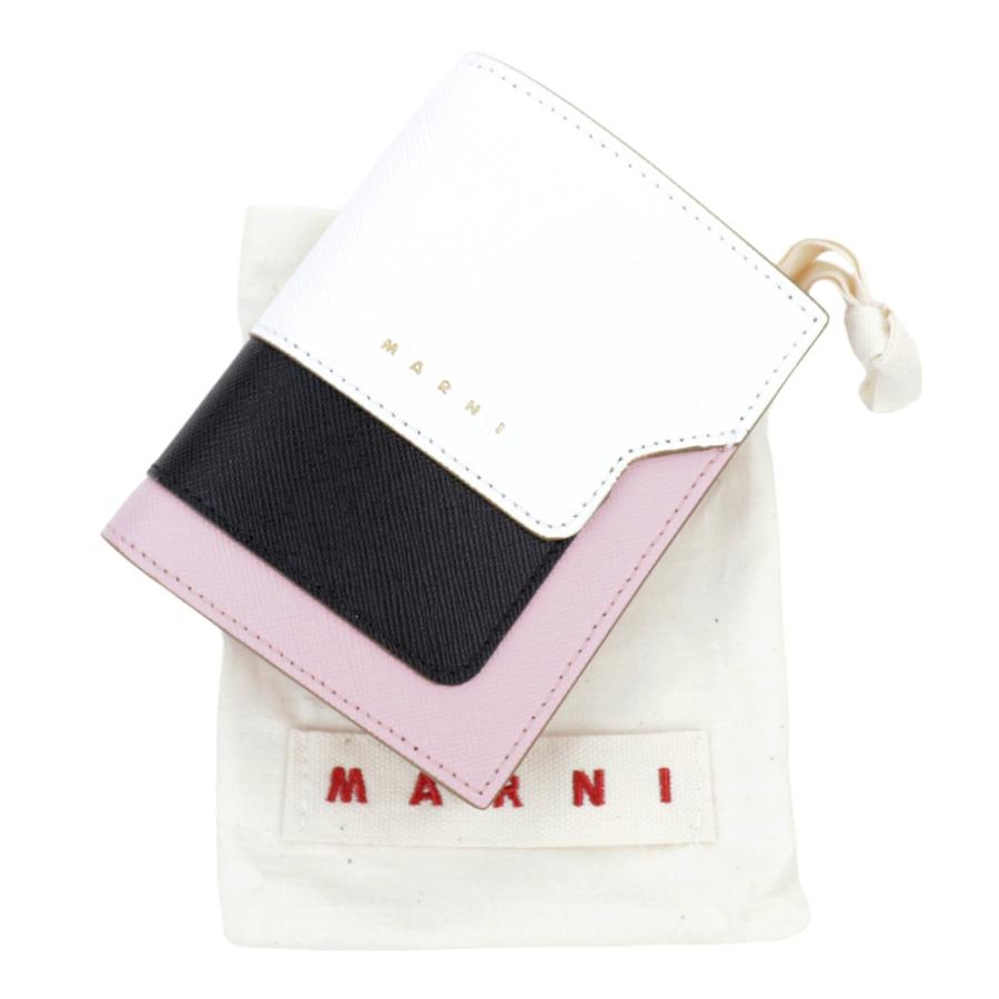 マルニ 財布 二つ折り MARNI ミニ財布 コンパクトウォレット バイカラー 札入れ 小銭入れ カード コインケース レザー 本革 PFMOQ14U13 / PFMOQ14U07｜brandparks｜17