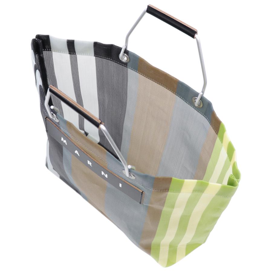 MARNI マルニ　ストライプ かごバッグ　エクリュ(ソフトベージュ) エクリュ(ソフトベージュドッグ) MARNI MARKET ANIMAL BASKET バッグ