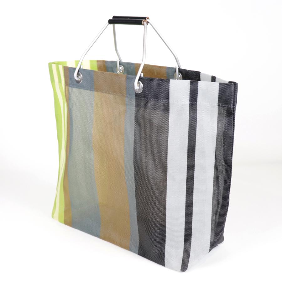 MARNI マルニ トートバッグ ストライプ メッシュ フラワーカフェ MARNI マルニ トートバッグ ストライプ メッシュ フラワーカフェ