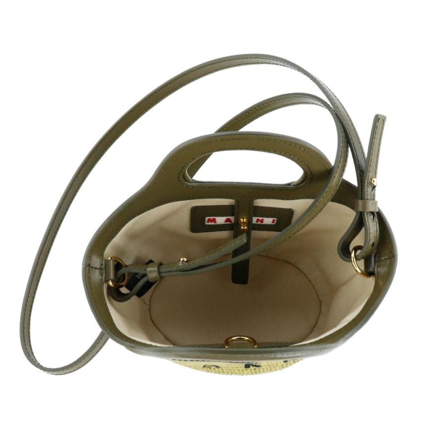 【美品】MARNI マルニ トロピカリア マイクロバッグ オリーブ ショルダー マルニ バッグ MARNI TROPICALIA トロピカリア レザー＆ラフィア