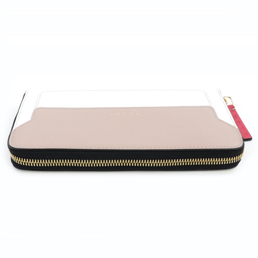 MARNI マルニ 財布 長財布 二つ折り ベージュ グレー バイカラー 