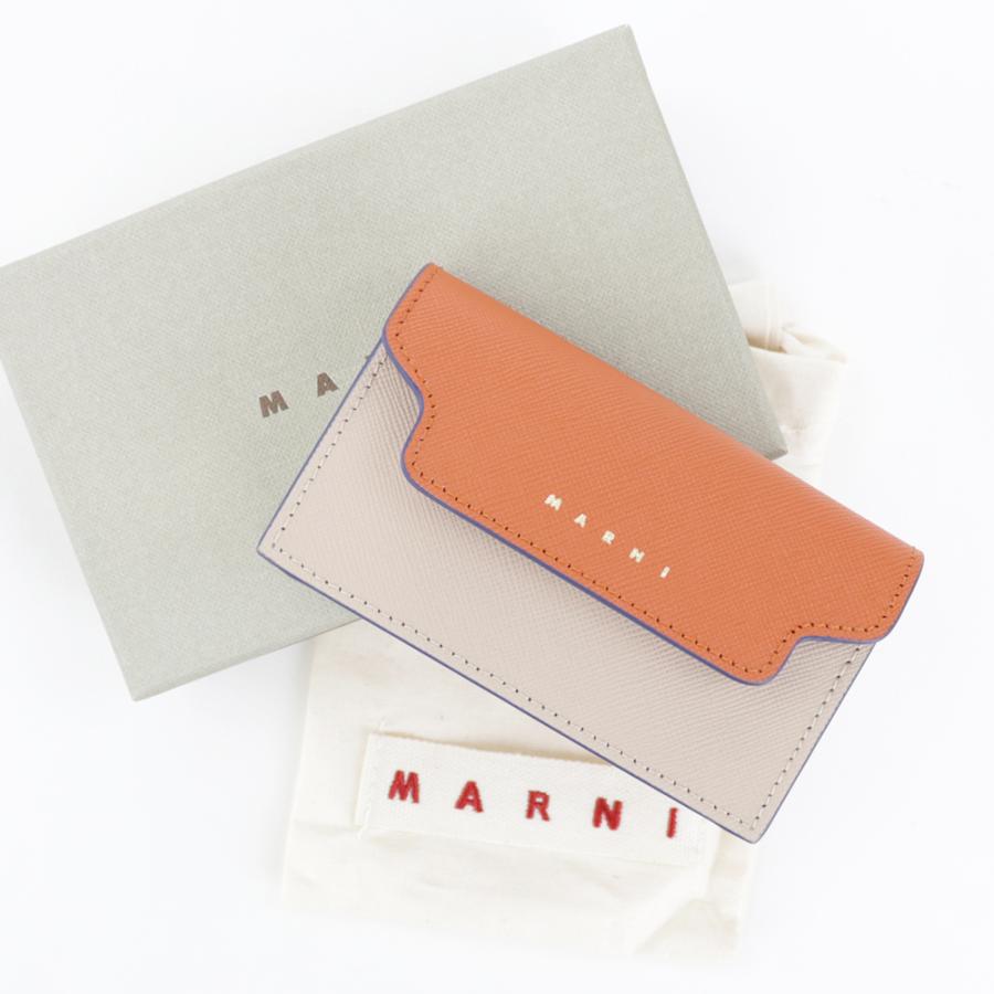 マルニ カードケース MARNI 名刺入れ 定期入れ パスケース オレンジ