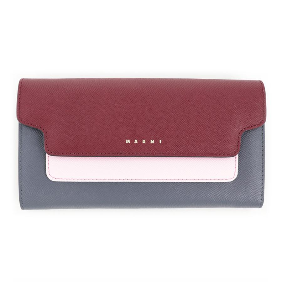 MARNI マルニ 財布 長財布 ダブルホック バイカラー ディープ MARNI マルニ 財布 長財布 ダブルホック バイカラー ディープ