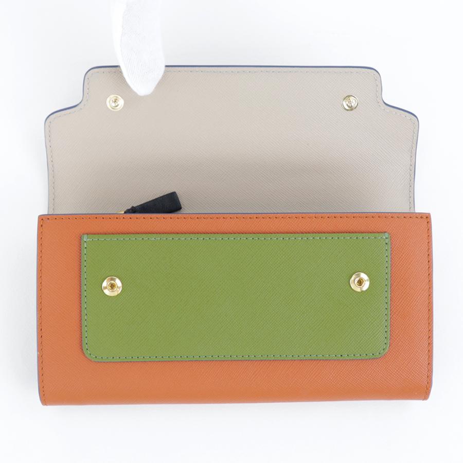 MARNI マルニ 財布 長財布 二つ折り バイカラー レザー 本革 MARNI マルニ 財布 長財布 二つ折り バイカラー レザー 本革
