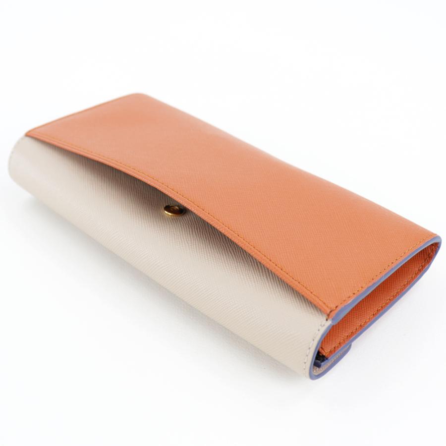 MARNI マルニ 財布 長財布 二つ折り バイカラー レザー 本革 MARNI マルニ 財布 長財布 二つ折り バイカラー レザー 本革