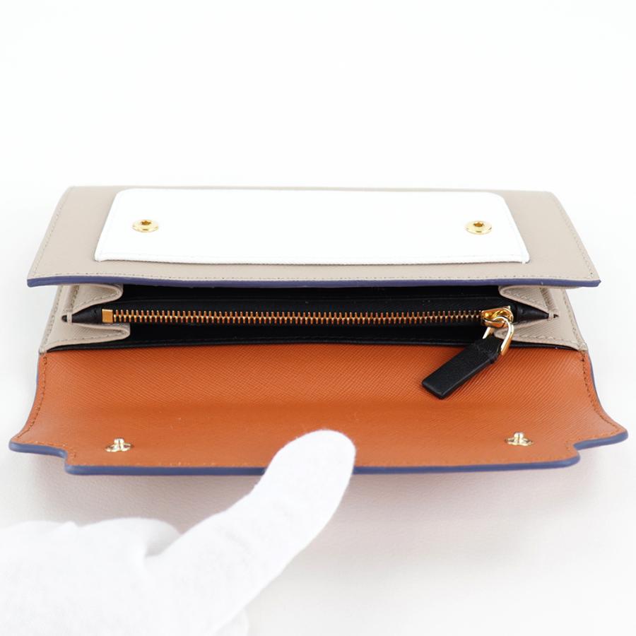MARNI マルニ 財布 長財布 二つ折り バイカラー レザー 本革 MARNI マルニ 財布 長財布 二つ折り バイカラー レザー 本革