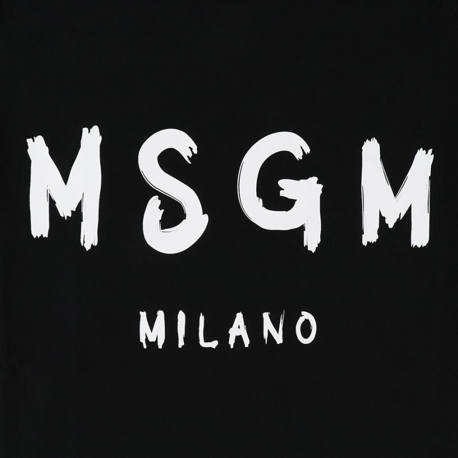 MSGM Tシャツ 半袖 エムエスジーエム トップス ブラック MSGM Tシャツ 半袖 エムエスジーエム トップス ブラック