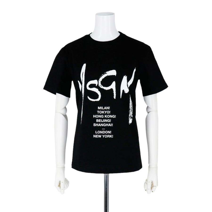 MSGM Tシャツ 半袖 エムエスジーエム トップス ブラック MSGM Tシャツ 半袖 エムエスジーエム トップス ブラック