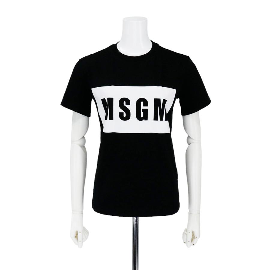 MSGM Tシャツ 半袖 エムエスジーエム トップス ブラック MSGM Tシャツ 半袖 エムエスジーエム トップス ブラック