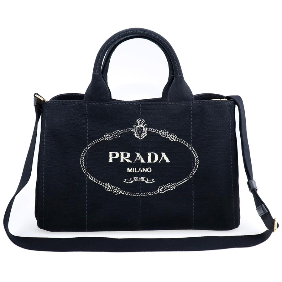 プラダ バッグ PRADA トートバッグ カナパ M ミディアムサイズ デニム ブラック ネロ 1BG642 ZKI F0002 NERO コットン  ファブリック