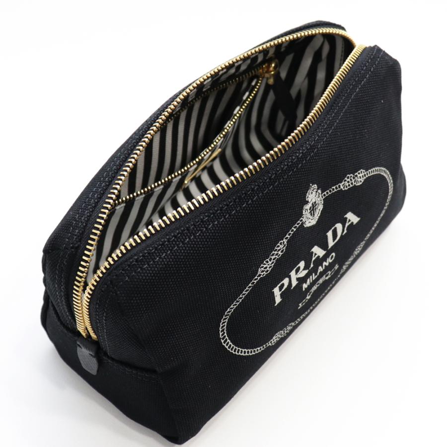 プラダ ポーチ PRADA コスメポーチ コットン カナパ デニム プラダ ポーチ PRADA コスメポーチ コットン カナパ デニム