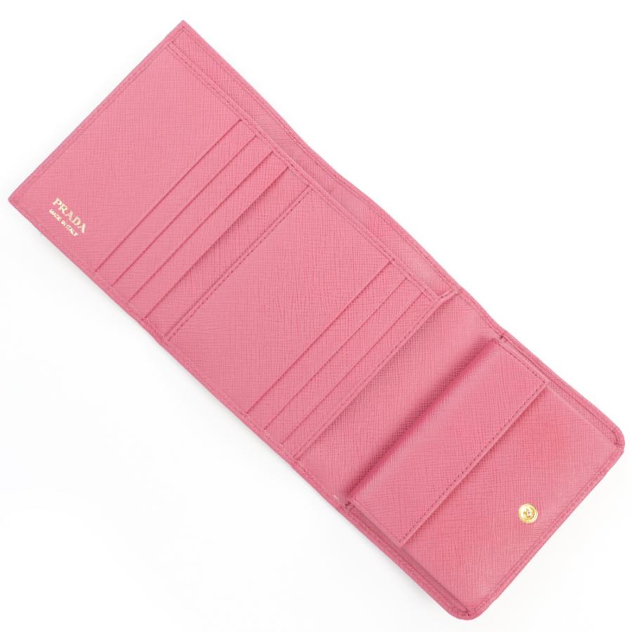 PRADA プラダ 財布 三つ折り ペオニア ピンク ミニ財布 PRADA プラダ 財布 三つ折り ペオニア ピンク ミニ財布