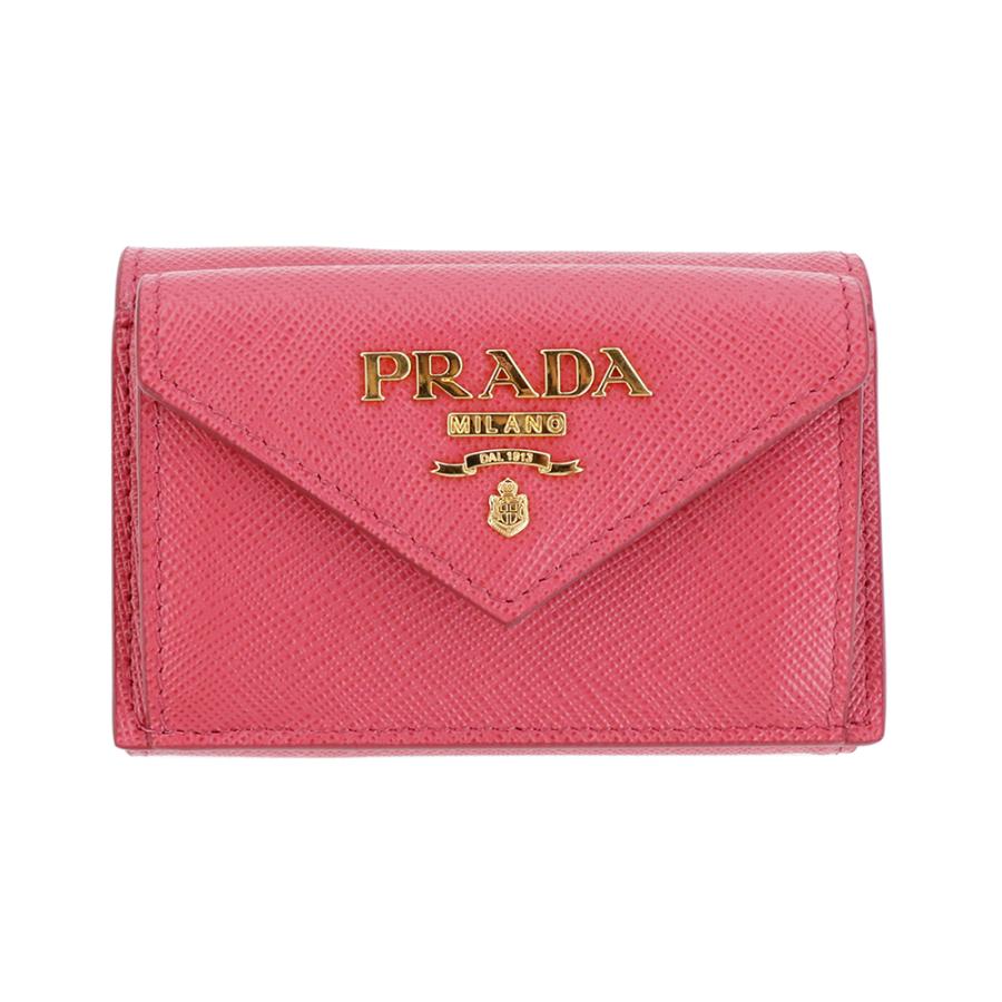 プラダ 財布 三つ折り PRADA SAFFIANO METAL 1MH021 QWA F0505 PEONIA サフィアーノ メタルロゴ レザー 本革 ペオニア ピンク ミニ財布｜brandparks｜11