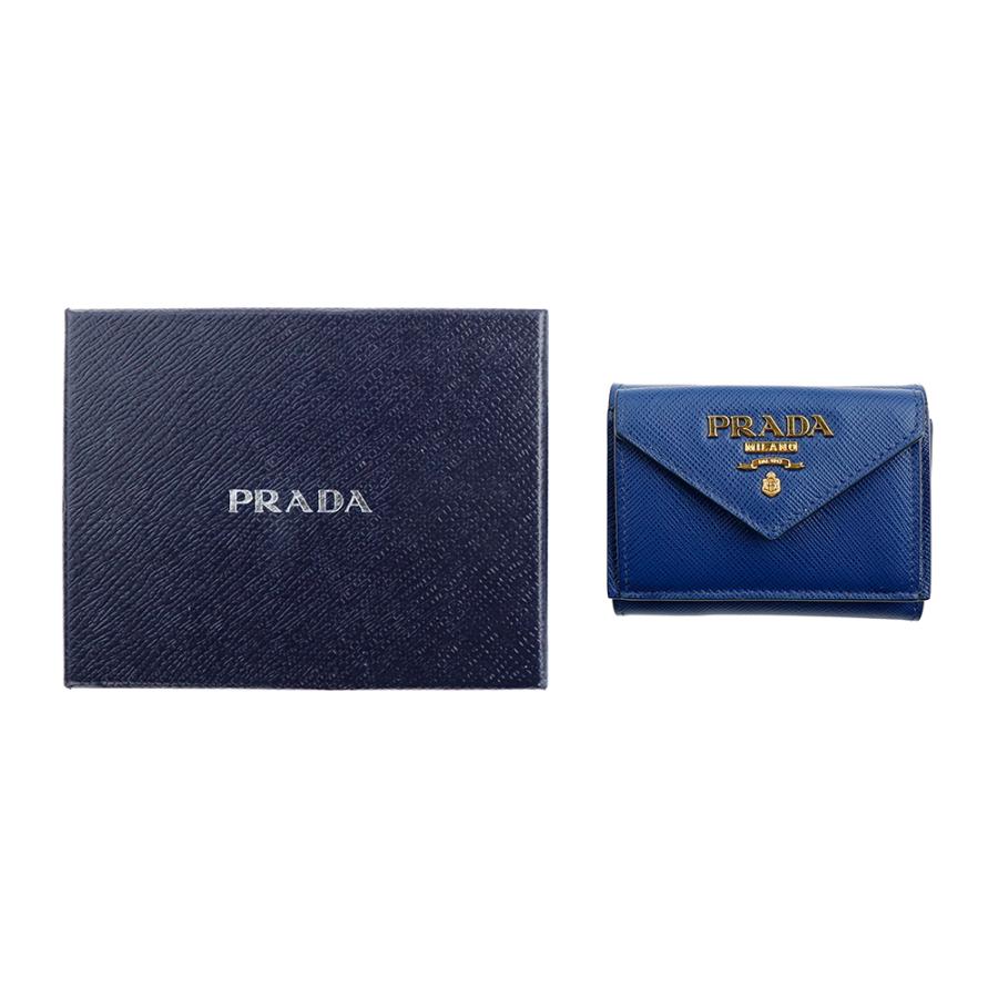 PRADA プラダ 財布 三つ折り 1MH021 QWA F0016 BLUETTE PRADA プラダ 財布 三つ折り 1MH021 QWA F0016 BLUETTE
