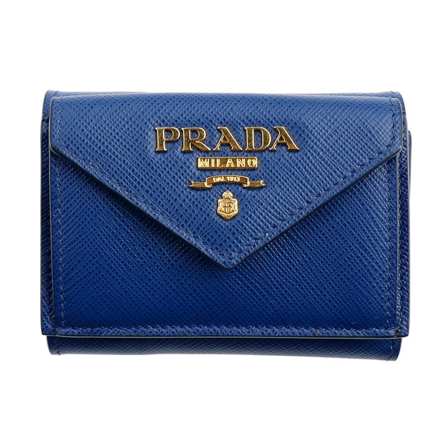 PRADA プラダ 財布 三つ折り 1MH021 QWA F0016 BLUETTE PRADA プラダ 財布 三つ折り 1MH021 QWA F0016 BLUETTE