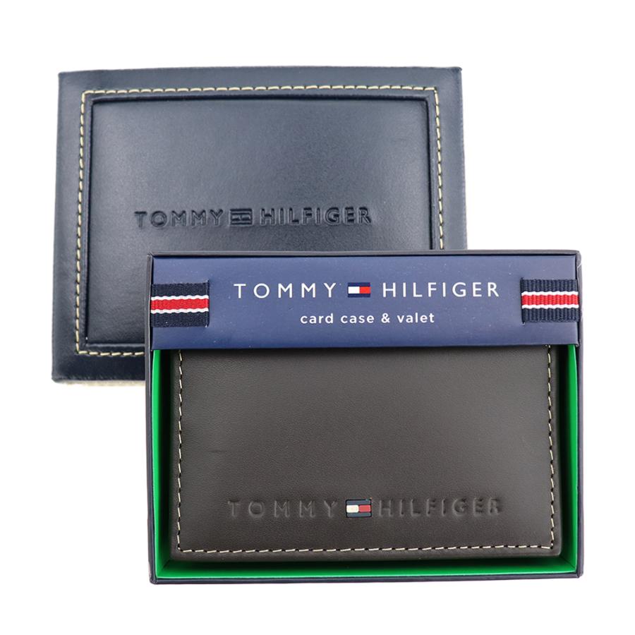 トミーヒルフィガー カードケース TOMMY HILFIGER ウェルズ レザー 本革 名刺入れ パスケース 二つ折り ブラック ブラウン 31TL20X014｜brandparks｜19