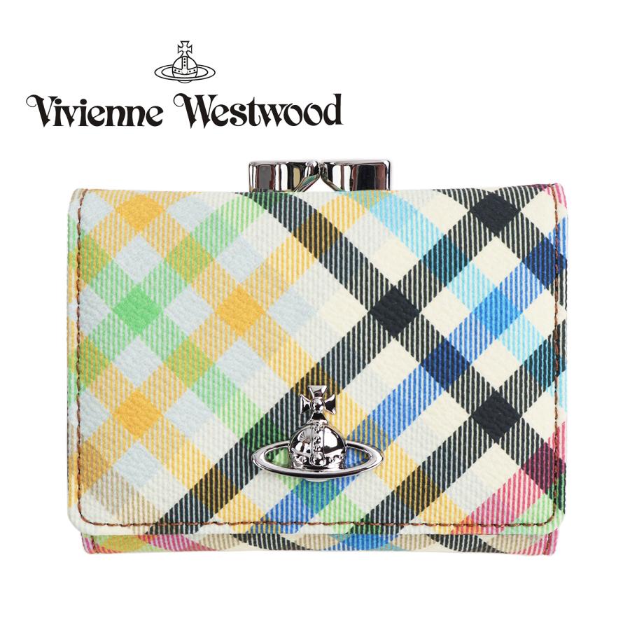 希少☆【ヴィヴィアンウエストウッド】タータンチェック　三つ折り　がま口　財布 Vivienne Westwood（ヴィヴィアンウエストウッド） 財布 がま口 三