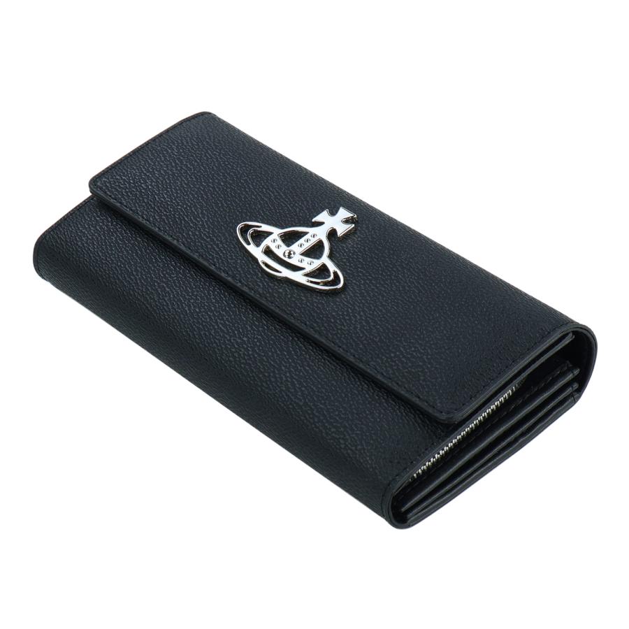 627 美品 ヴィヴィアン オーブ 型押し フラップ ロングウォレット Vivienne Westwood（ヴィヴィアンウエストウッド） 二つ折り長財布