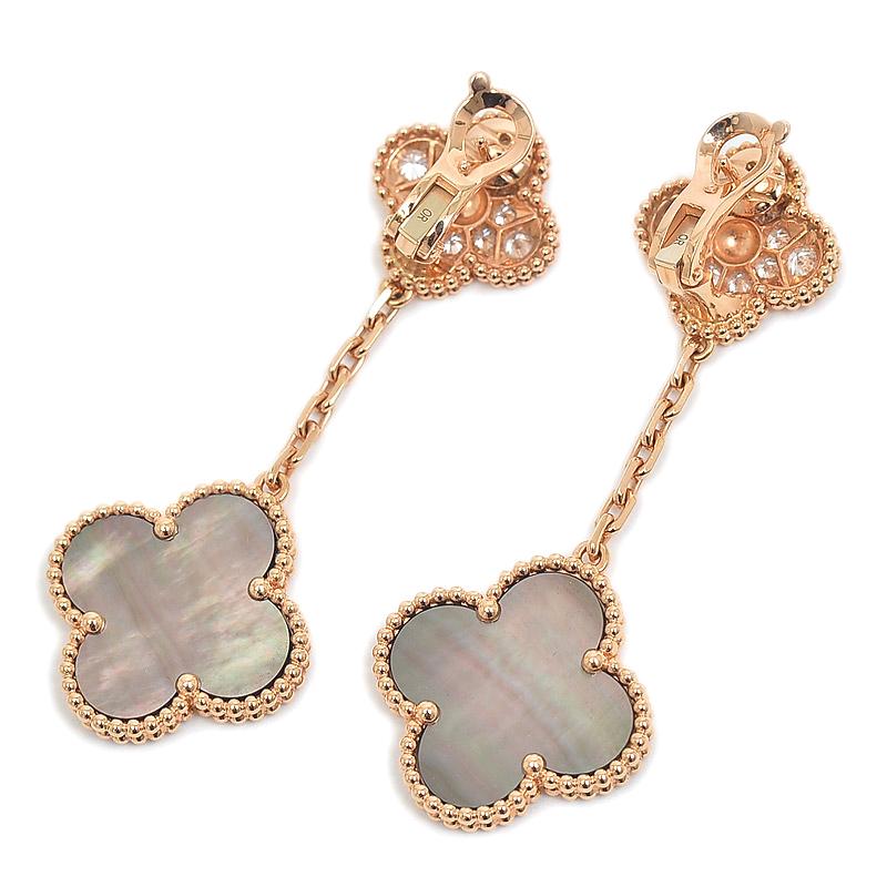 ヴァンクリーフ&アーペル マジックアルハンブラ ピアス 2モチーフ RG