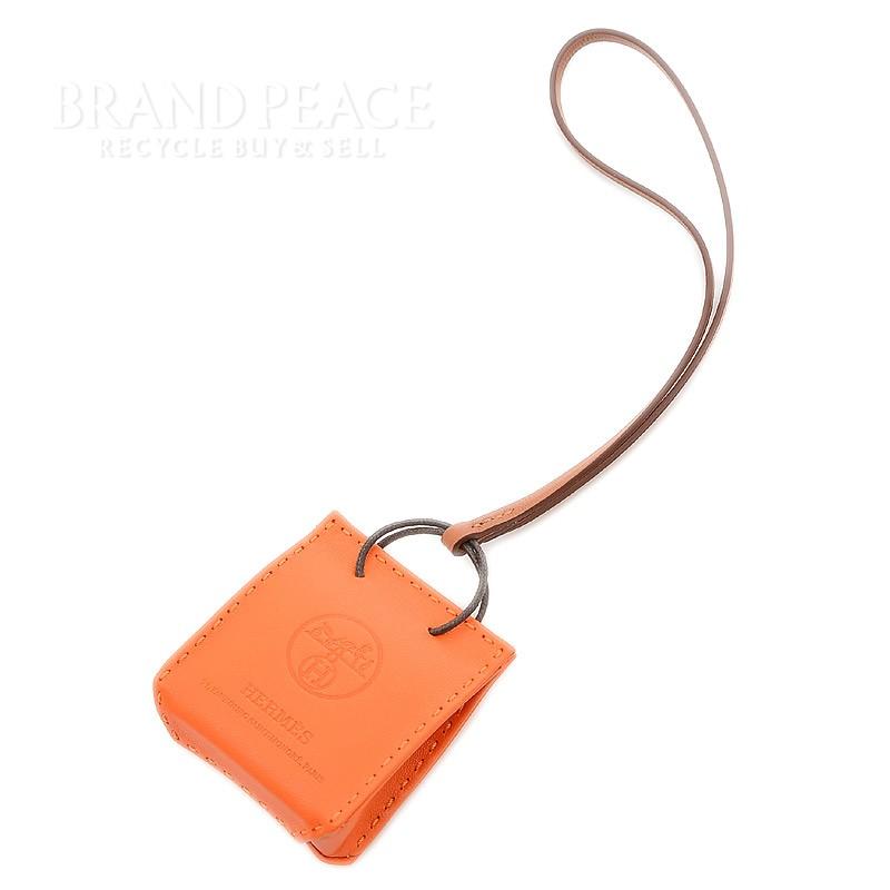 エルメス サックオランジュ バッグチャーム ショッパー型 アニューミロ フーオレンジ アニューミロ Y刻印 バッグチャーム ブランド