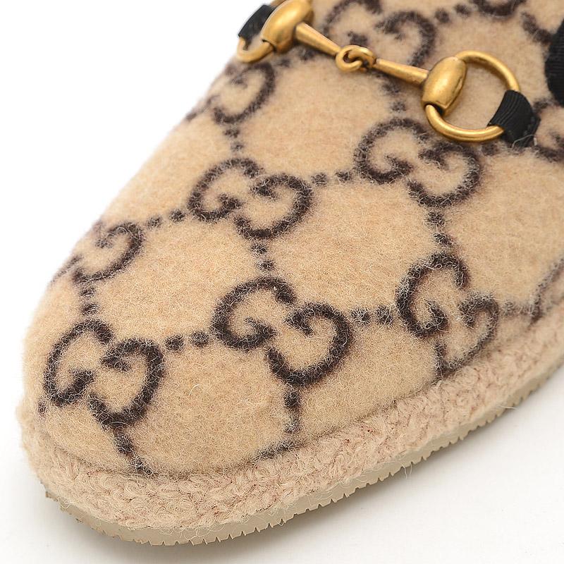 GUCCI グッチ GG柄 ホースビット エスパドリーユ スリッポン ムートン 