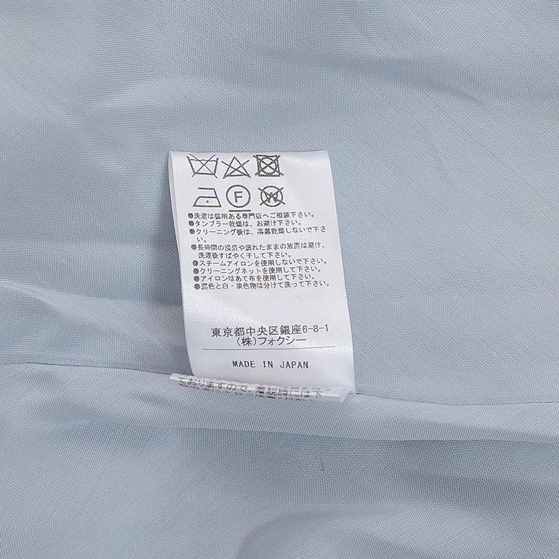 FOXEY フォクシー ルノワールドレス ワンピース半袖 リネン サックス  