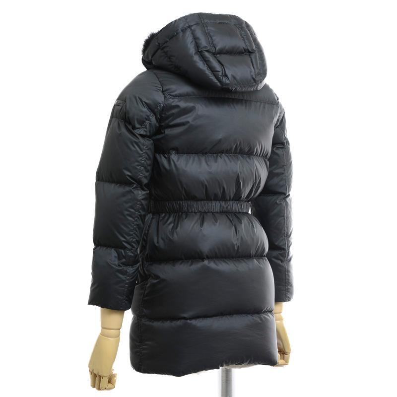 バーバリー ダウンジャケット ファーフード ブラック キッズ ガールズ  