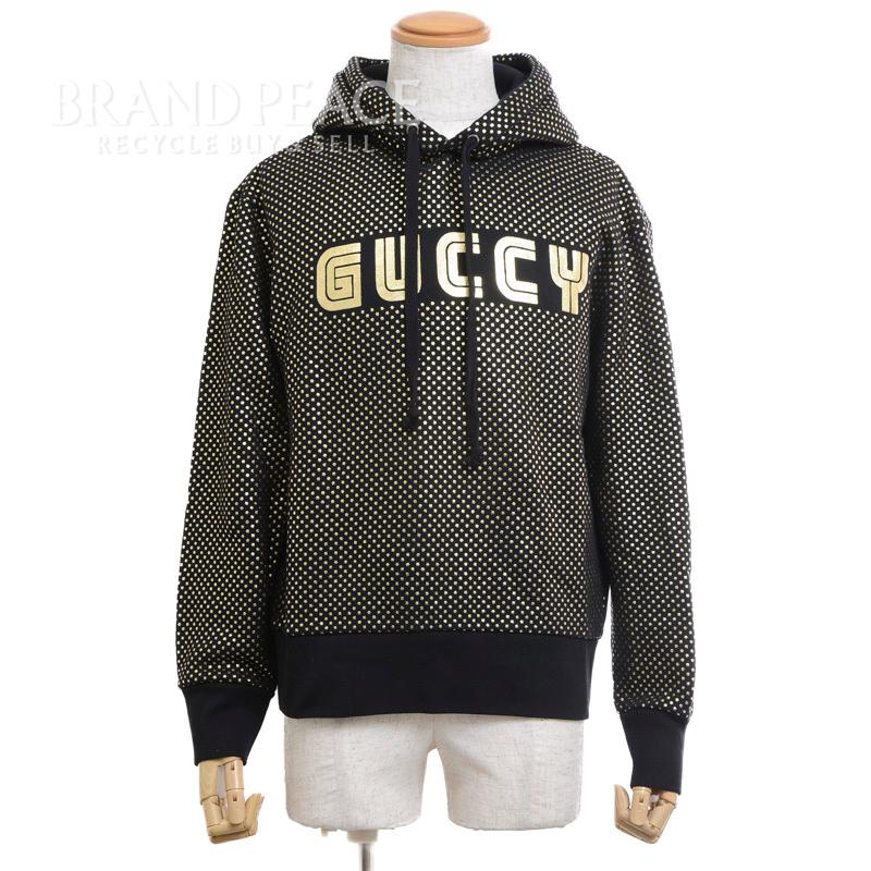 GUCCI グッチ GUCCYロゴ スター パーカー スウェット ブラック ユニ 