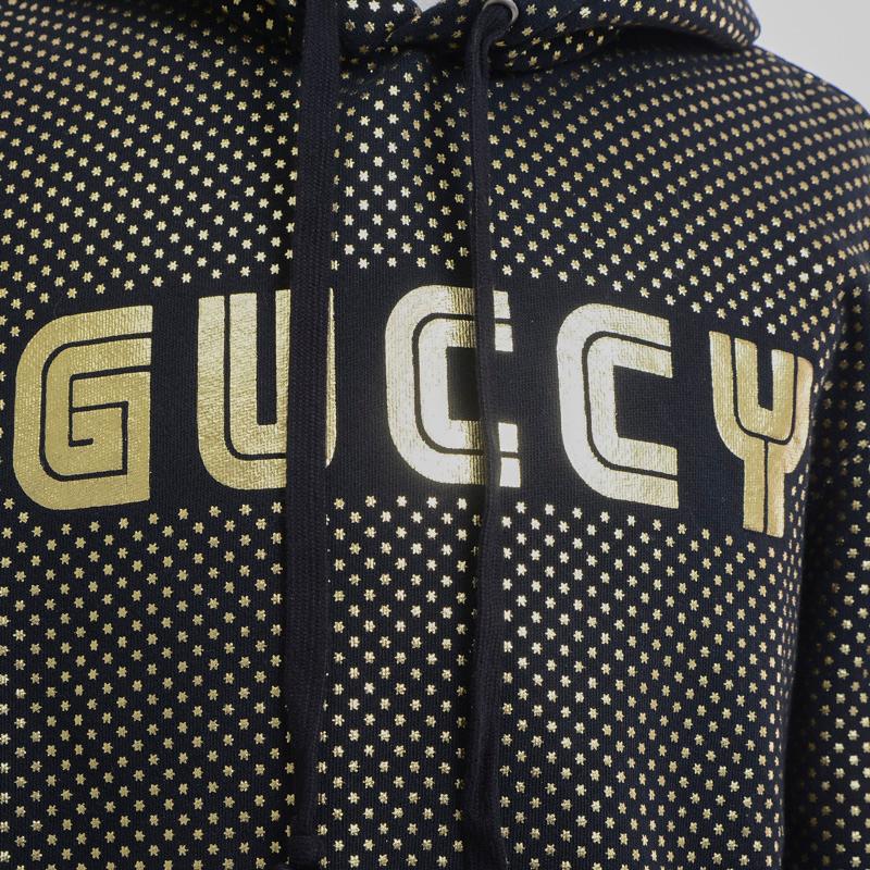 GUCCI グッチ GUCCYロゴ スター パーカー スウェット ブラック ユニ 