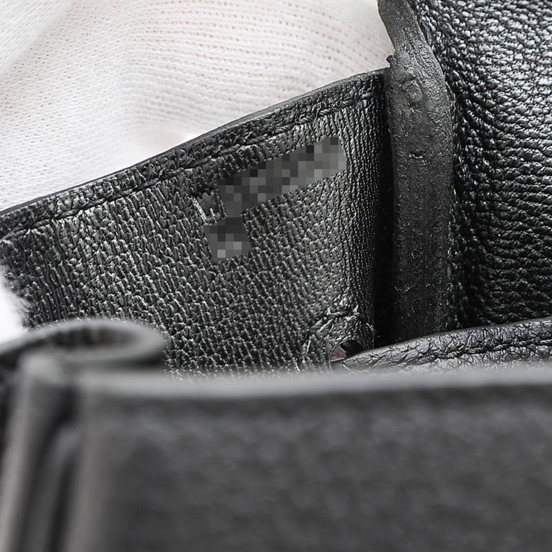HERMES エルメス バーキン35 トゴ ブラック シルバー金具 W刻印 