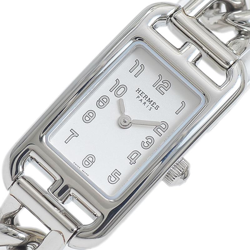 HERMES エルメス ナンタケット レディース シルバー文字盤 SS クォーツ