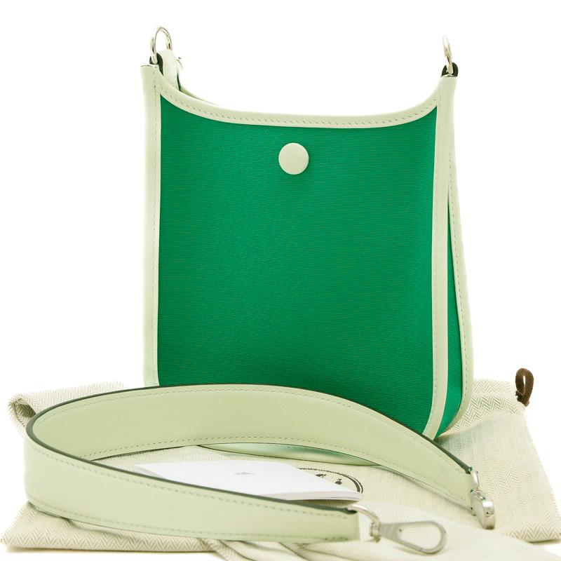 HERMES エルメス ネオ エブリン トワルオフィシエ ミントブルー 