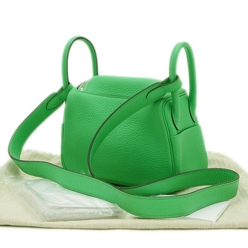 HERMES 値下げ エルメス ミニ リンディ トリヨン ヴェールコミック  