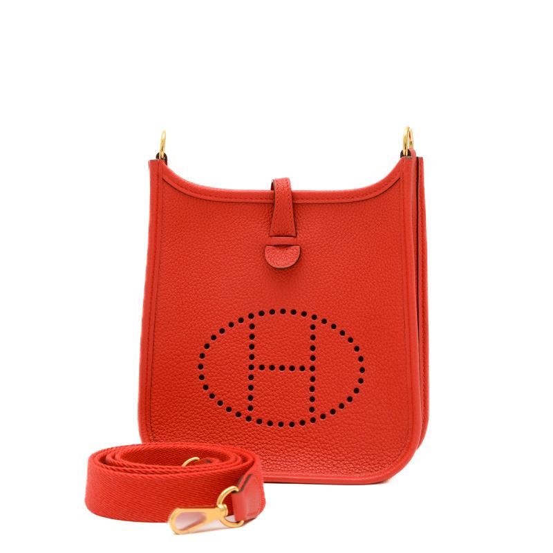 HERMES エルメス エブリンTPM トリヨン ルージュクー ゴールド金具 U  